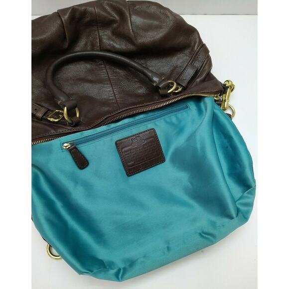 Coach Madison Dark Chocolate Brown Leather 2 Ways Satchel Shoulder Bag - Picture 11 of 12